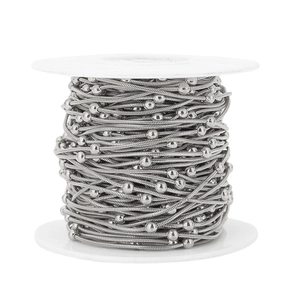 18k vergulde ronde slangen kralenketting op witte spoel voor DIY minimalistische sieraden