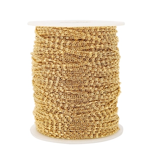 Stainless Steel Paperclip Link Chain For DIY Jewelry Making Gold Plated Fine Necklace Bracelet Accessories Fashion Supples
