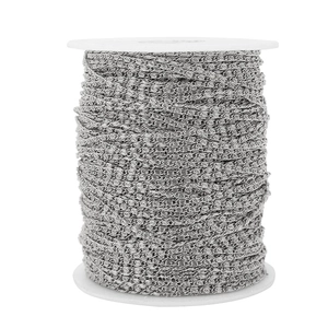 2mm silver stainless steel cable chain roll for DIY jewelry making necklaces
