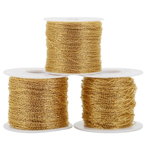 Catena a Croce Sottile in Acciaio Inossidabile Placcato Oro 18K per Creazione Gioielli Fai da Te Braccialetti Collane Artigianali
