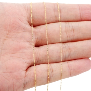 Fine catena a graffetta in acciaio inossidabile placcato oro 18k per gioielli fai da te