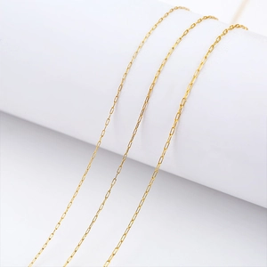 Collana minimalista a maglie rettangolari in acciaio inossidabile placcato oro 18k