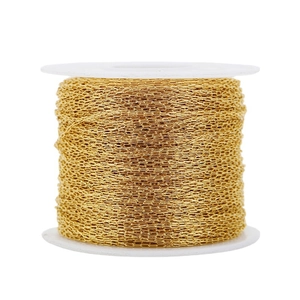 Catena a croce in acciaio inossidabile placcato oro 18k per creazione gioielli fai da te