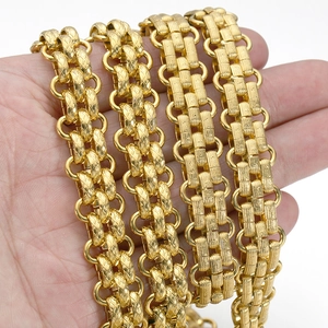 Chunky Stainless Steel Woven Chain DIY Jewelry Making Findings Necklace Bracelet Craft Accessories Gold Silver Color Link Chain