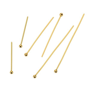 Tiges à Tête Ronde en Acier Inoxydable pour la Fabrication de Bijoux DIY Plaqué Or Argent Tiges Droites pour Artisanat