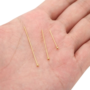 Trois tailles de clous à tête ronde en acier inoxydable plaqué or pour bijoux à la main