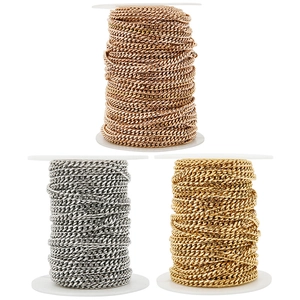 Catene barbazzale da 5,5mm in oro, argento e oro rosa per creazione gioielli