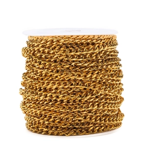 Rolle mit 18k vergoldeter DIY Schmuck-Panzerkette für handgefertigte Halsketten