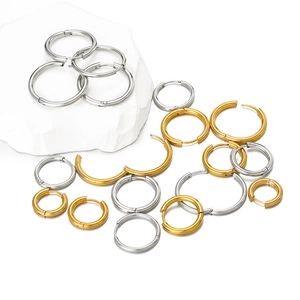 Minimalistische Roestvrijstalen Oorringen Voor Heren Dames Unisex 18K Verguld Gepolijst Geometrisch Rond Oorbellen Mode Sieraden