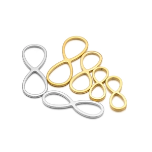 Metallanhänger im Unendlichkeits-Design in Gold und Silber für DIY Schmuckbau