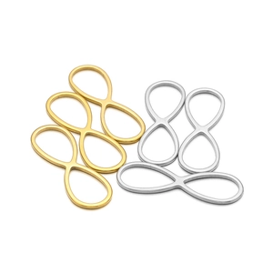 Infinity-Schmuckverbinder in Gold und Silber aus Edelstahl für DIY-Schmuckherstellung