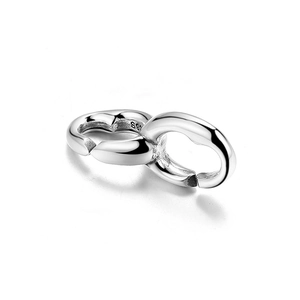 S925 sterling silver interchangeable X-series clasp connector for DIY charm bracelets