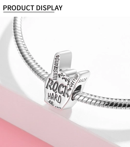 925 Sterlingsilber Rock Handgeste Charm Rock Hard Buchstabierung Rocker Gruß DIY Perle Für Armband Halskette Herstellung
