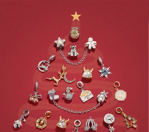 Breloques de Noël en forme de sapin avec pendentifs bonhomme de neige et flocon