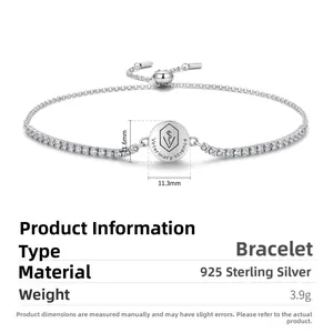 Adjustable S925 sterling silver veterinary science round charm bracelet for women