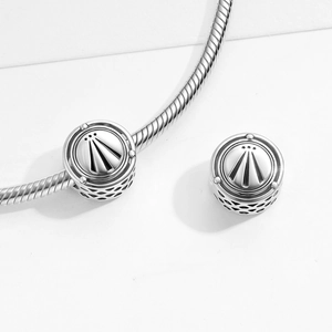 Celtic Awen inspiration S925 sterling silver bead charm for snake chain bracelets