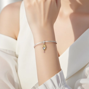 S925 sterling silver unicorn pendant bracelet with colorful crystals and moonstone charm