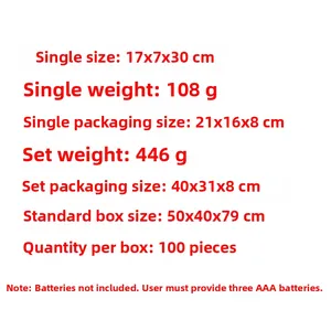 Detailed size and weight specs for the glowing Christmas gnome with 17x7x30cm dimensions