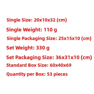 Detailed size chart for Santa and Snowman candy bags showing 20x10x32cm dimensions