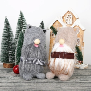 Set di gnomi di peluche con orecchie da gatto per decorazioni domestiche e regali festivi
