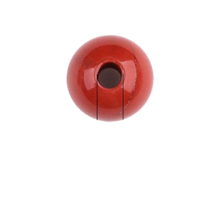 Perla in agata rossa con foro grande e trama in pietra naturale per gioielli fai da te