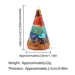 Kristallstein-Harz-Hexagonal-Pyramiden-Ringhalter mit mehrlagigen Edelsteinen