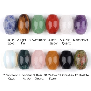 Assorted 13x18mm crystal agate large hole oval beads for DIY jewelry making