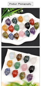 Detailed macro view of anatomically carved natural crystal hearts in various polished gemstones