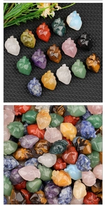 Macro shot of assorted heart-shaped natural gemstones with smooth polished finish