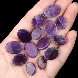 Gemme di ametista viola naturale ovale per la creazione di gioielli e ciondoli collana