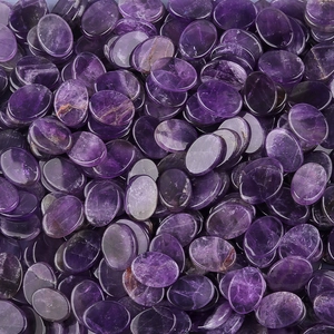 Cabochon in ametista ovale naturale per creazione gioielli fai-da-te e ciondoli