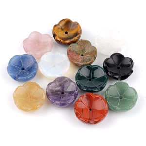 Natuurlijke kristallen bloemen wierookhouder set in diverse edelstenen en mineralen