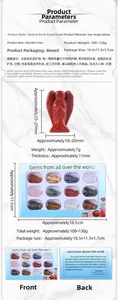 Detail specifications of 12pcs mini natural crystal angel statues set in a gift box