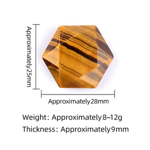 Natural tiger eye stone hexagram star crystal 28x25mm polished gemstone accessory