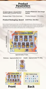 Tableau détaillé des tailles pour le coffret de 10 bouteilles de cristaux naturels
