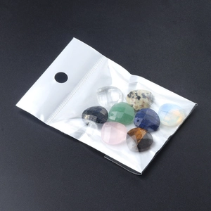 Set of 8 colorful faceted teardrop stone pendants in assorted natural crystal styles