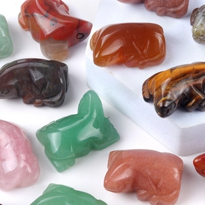 Natural Crystal Agate Hand Carved Lizard Figurine Miniature Animal Stone Sculpture Small Healing Desk Ornament For Home Decor