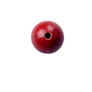 6mm natural red agate half-drilled bead with black marble texture for DIY jewelry