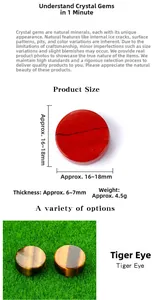 Makroansicht von 16-18mm Tigerauge-Natursteinscheiben mit spezifischer Dicke und Gewicht
