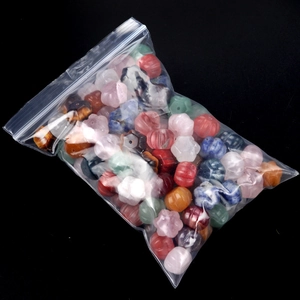 Gemischte Natursteinperlen in Kürbisform für DIY-Schmuck mit verschiedenen Steinarten