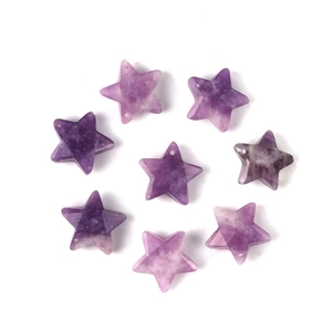 Ciondoli a stella in ametista naturale da 14mm sfaccettati per creazione gioielli