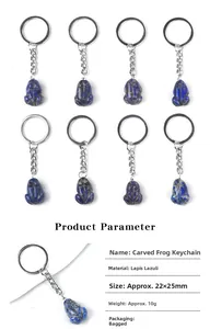 Gros plan d'un pendentif grenouille en lapis-lazuli 22x25mm avec texture naturelle
