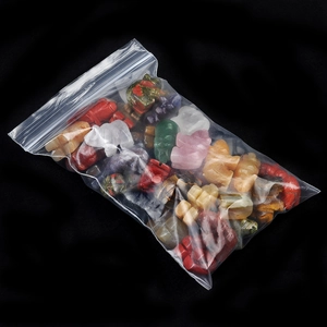 Bulk set of assorted natural crystal polar bear figurines in a clear packaging bag