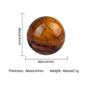 Polished 4mm tiger eye crystal bead with natural brown stripes for DIY jewelry making