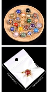 Detailed view of hexagram crystal pendants in metal cage mesh with various natural stones
