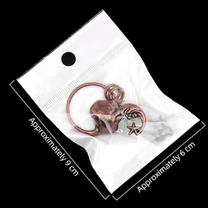 Pendentif en cristal vintage avec lune et étoiles, dimensions de l'emballage 9cm x 6cm