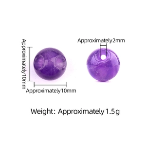 10mm natural purple amethyst round beads with 2mm center hole for DIY jewelry making