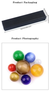 Solar system planet model set in black packaging box showing 23cm x 5cm x 3cm dimensions