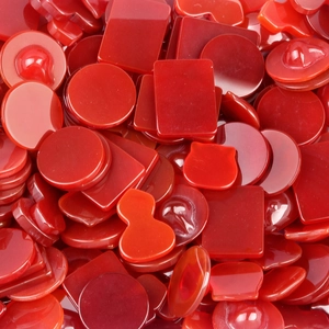 Polished red agate stone beads in various shapes for DIY jewelry making accessories