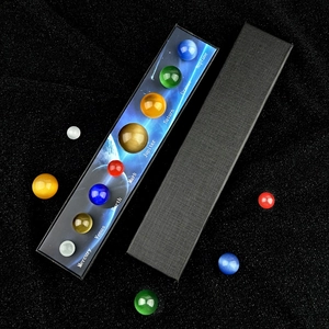 Solar System Eight Planets Set with Cat Eye Stones in Elegant Black Gift Box